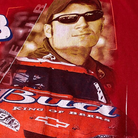 Dale Earnhardt Jr T Shirt Mens Size Large Red 100% Cotton Winners Circle NASCAR - Picture 3 of 9